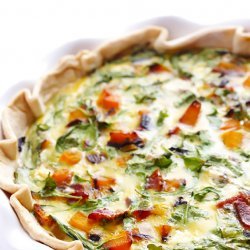 Arugula and Bacon Quiche