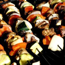 Steak, Chicken and Veggie Kabobs