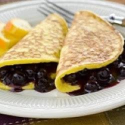 Blueberry Fold Over Pancakes