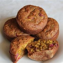 Healthy Pumpkin Cranberry Muffins