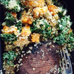 Quinoa with Mushrooms, Kale, and Sweet Potatoes