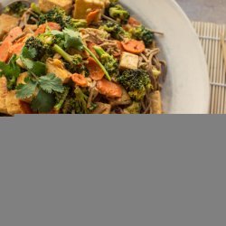 Broccoli and Tofu with Spicy Peanut Sauce