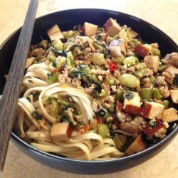 Stir-Fry Mustard Greens With Pork and Dry Tofu