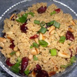 Couscous With Curry, Cranberries and Toasted Pine Nuts