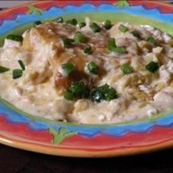 Delicious Sour Cream Chicken Enchilada Casserole