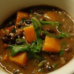 Black Bean Chili with Butternut Squash and Swiss Chard