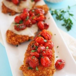 Crispy Chicken with Parmesan Tomatoes