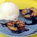 Balsamic Glazed Grilled Plums with Vanilla Ice Cream (Rachael Ray)