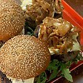 Blue-rugula Burgers (Rachael Ray)