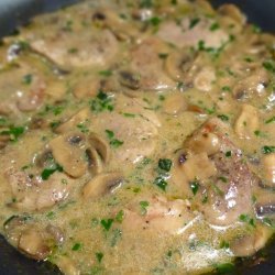 Pork & Mushrooms in Cream Sauce