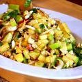 Chopped Apple Salad with Toasted Walnuts, Blue Cheese & Pomegranate Vinaigrette (Bobby Flay)