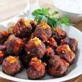 Cinnamon-Garlic Meatballs (with Tomato Sauce and Feta) (Aida Mollenkamp)