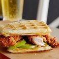 Crispy Chicken and Scallion Waffle Sandwich (Jeff Mauro)