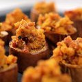 Eggplant Cups with Cornbread Stuffing (Sandra Lee)