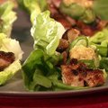 Grilled Chicken Lettuce Wraps with Sesame Miso Sauce