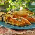 Grilled Corn with Piquillo Pepper Butter and Grated Manchego (Bobby Flay)