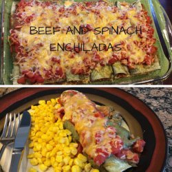 Beef and Spinach  Enchiladas