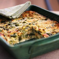 Fontina, Asparagus, and Leek Strata