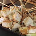 Grilled Swordfish Skewers with Coconut, Key Lime and Green Chile Sauce (Bobby Flay)