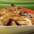 Grilled Yukon Gold Steak Fries with Chile-Cheese Sauce (Bobby Flay)