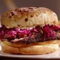 Jewish Brisket Sandwich with Smoked Mozzarella and Red Cabbage Slaw (Jeff Mauro)