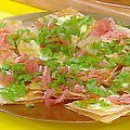Lavosh Smoked Cheese and Ham Pizzas (Rachael Ray)