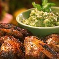 Lime Marinated Chicken Wings with Avocado Dip