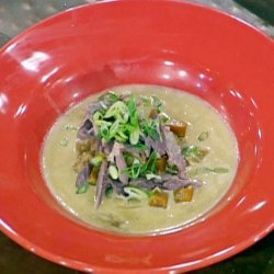 Roasted Pumpkin Soup with Crispy Duck Confit Relish (Emeril Lagasse)