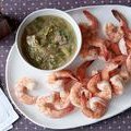 Shrimp Cocktail with Tomatillo-Horseradish Sauce (Bobby Flay)