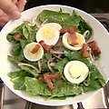 Spinach Salad with Warm Bacon Dressing (Alton Brown)