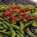 Sugar Snap Peas with Onions and Bacon (Rachael Ray)