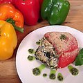 Swiss Chard and Ricotta Stuffed Roasted Peppers