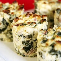 Mini Ricotta Spinach  Prosciutto Pies