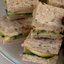 Cucumber Hummus And Lemon Tea Sandwiches