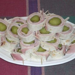 Pickle Ham Roll-up Appetizers