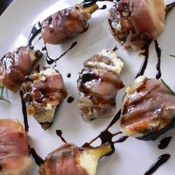 Grilled Black Mission Figs Wrapped In Prosciutto W...