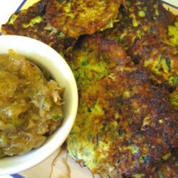 Zucchini Fritters With Chilli Jam