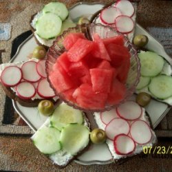 Cool Cucumber Or Radish Rye Tea Sandwiches