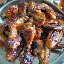 Sriracha Peach Chicken Wings