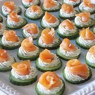 Cream Cheesey Cucumber Smoked Salmon Rosettes Appe...