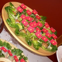 Vietnamese Chicken Meatballs In Gem Lettuce Wraps