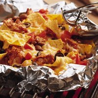 Grilled Barbecued Chicken Nachos