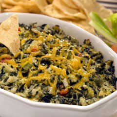 Hot Mexican Queso Spinach Dip