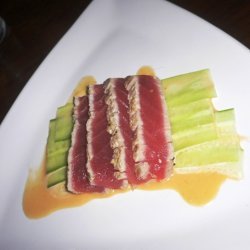 Seared Tuna Tataki With Shaved Cucumber