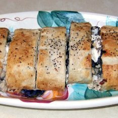 Mushroom And Goat Cheese Strudel With Balsamic Syr...