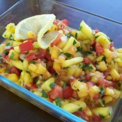 Mango-peach Salsa In English