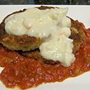 Eggplant Creole Appetizer With Crab Sauce