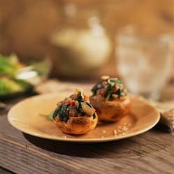 Spinach And Goat Cheese Stuffed Shrooms