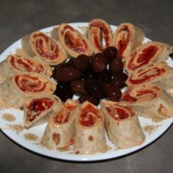 Red Pepper Hummus Rollups