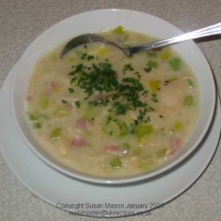 Very Tasty Butter Bean Leek And Bacon Soup